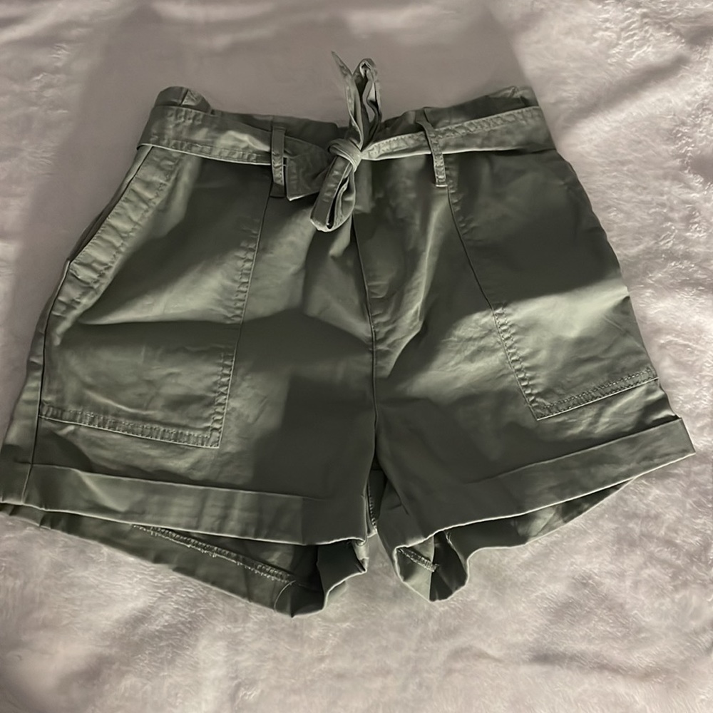 Sage Green Paperbag Shorts